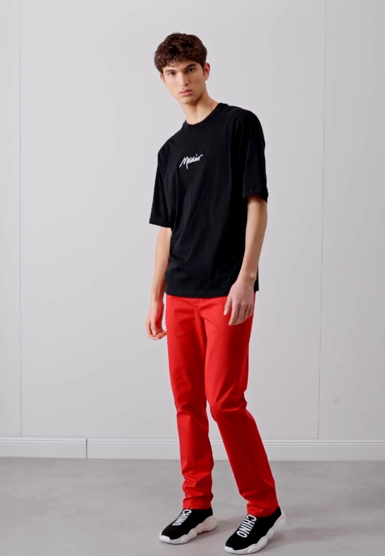 MOSCHINO TROUSERS - Stoffhose - Red – Bild 2