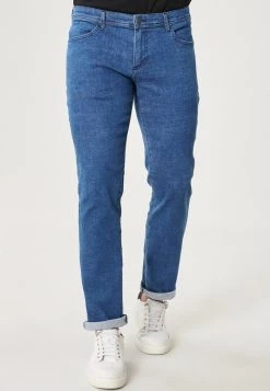 SLIM FIT DENIM TROUSERS - Jeans Slim Fit - Navy