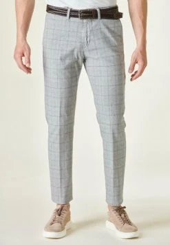WALES DYED COTTON TROUSERS - Chino - Grey