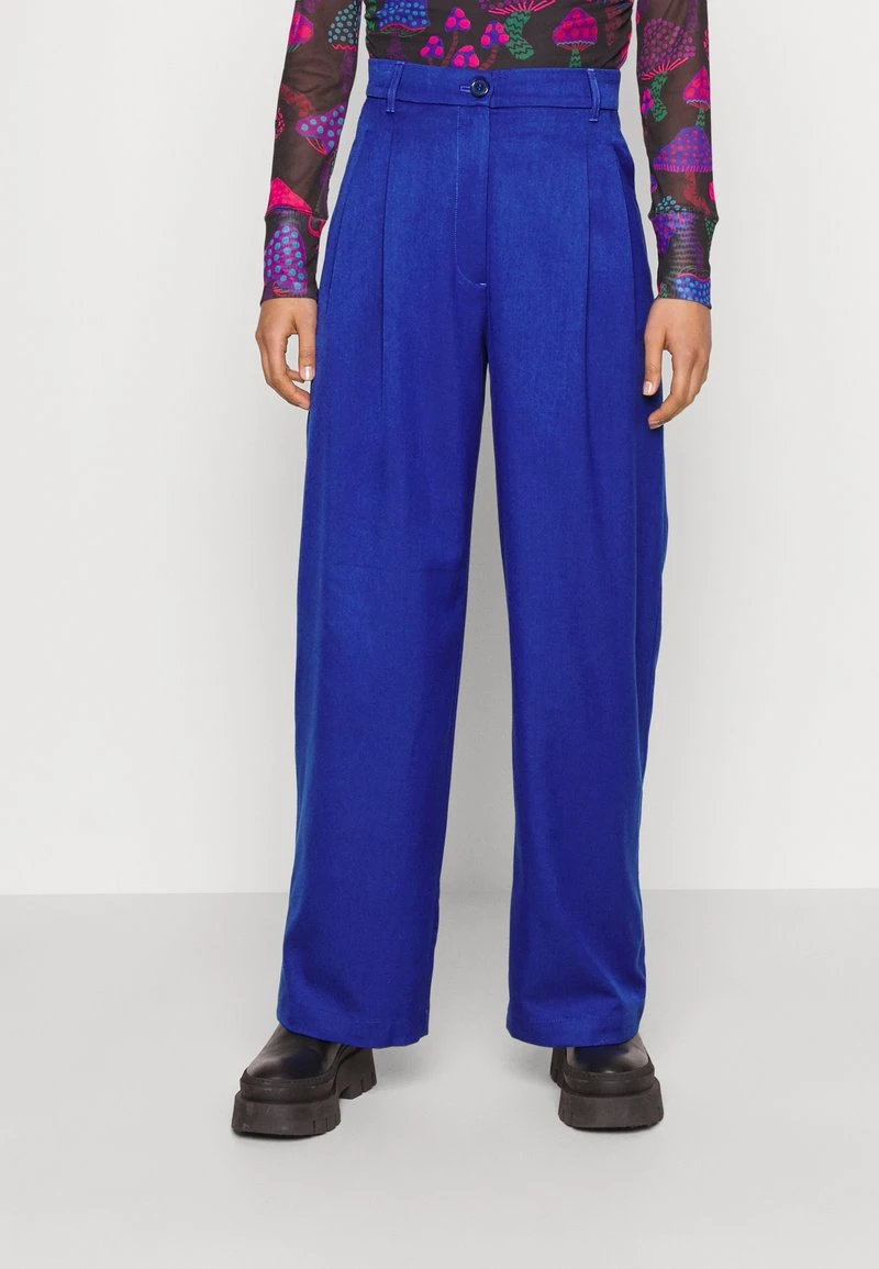 Monki GINNY TROUSERS - Stoffhose - Blue Dark – Bild 6