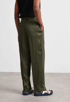 PLEATED FLUID CLASSIC TROUSERS - Anzughose - Dark Green