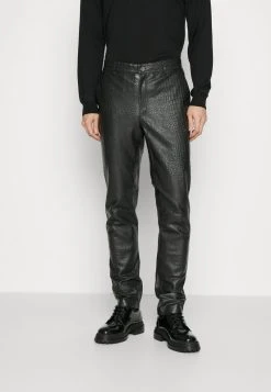 ARY TROUSERS - Lederhose - Black Croco